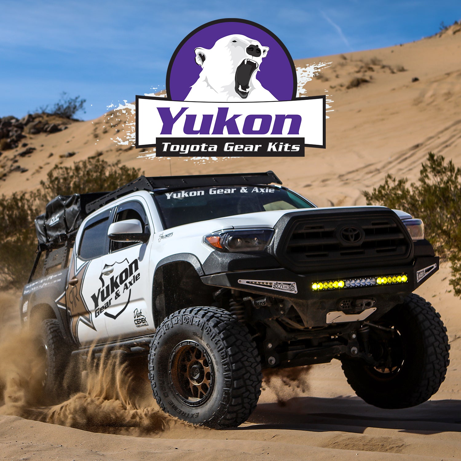 Ring & Pinion Gear Kit Package Front & Rear With Install Kits - Toyota 8 Inch /8 Inch IFS Toyota 05-15 Tacoma 07-09 Fj W/ Locker (8 Inch /8 Inch ) 4.11 Ratio Gear Package (Fits 3.91& Up Front Case) Yukon Gear