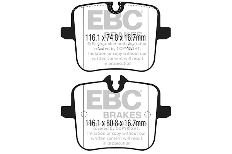 EBC 2018+ BMW M5 4.4TT (F90) Redstuff Rear Brake Pads