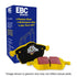 EBC 02 Cadillac Escalade 5.3 (PBR rear caliper) Yellowstuff Rear Brake Pads