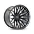 Vossen HFX-6 22x10 - 8x180 - ET-18 - Super Deep Face - 124.3 - Gloss Black Wheel