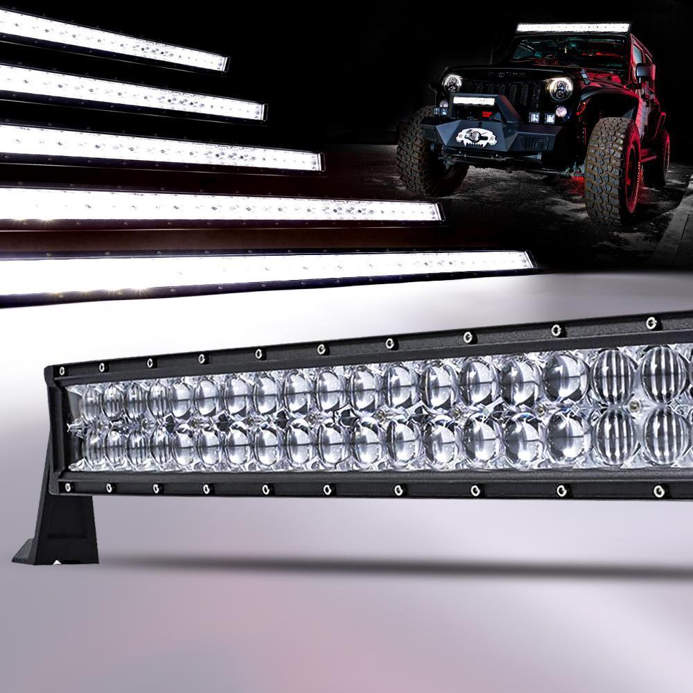 22 Inch-52 Inch 5D Series Straight/Curved Combo Beam Double Row LED Light Bar for SUV ATV UTV Trucks Pickup Boat