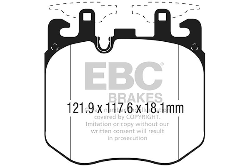 EBC 2017+ BMW (Alpina) B7 xDrive 4.4L Twin Turbo Yellowstuff Front Brake Pads