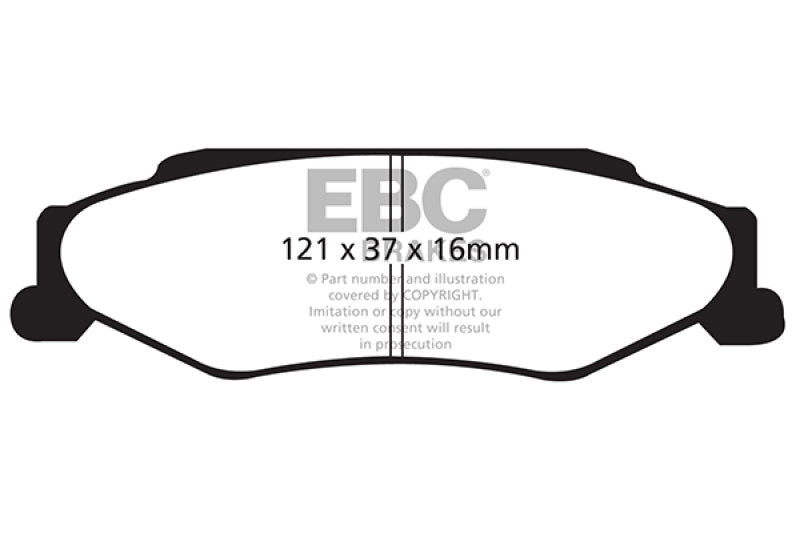 EBC 03-04 Cadillac XLR 4.6 Yellowstuff Rear Brake Pads
