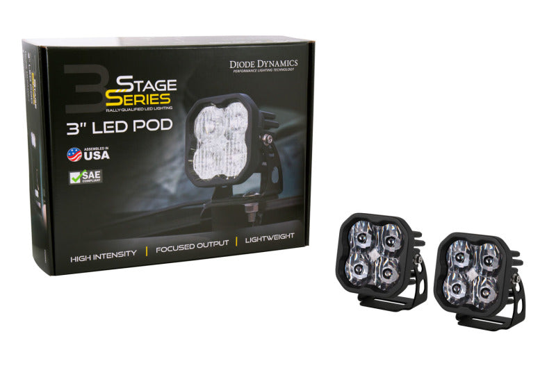 Diode Dynamics SS3 LED Pod Pro - White SAE Driving Standard (Pair)