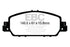 EBC 13+ Honda Accord Coupe 2.4 EX Yellowstuff Front Brake Pads