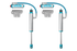 King Shocks 2005+ Toyota Tacoma (6 Lug) Rear 2.5 Dia Remote Reservoir Shock w/Adjuster (Pair)