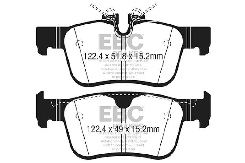EBC 2017+ Volvo S90 2.0L Turbo Redstuff Rear Brake Pads