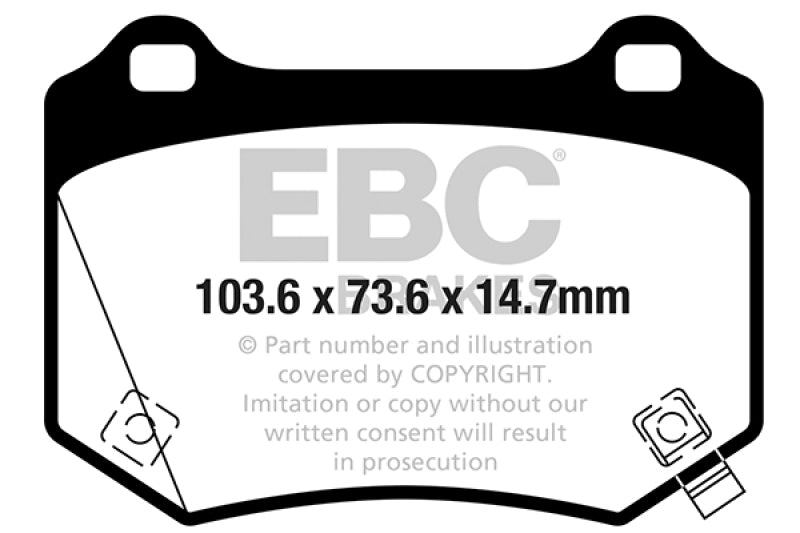 EBC 18+ WRX STI Yellowstuff Rear Brake Pads