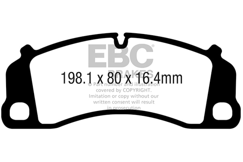EBC 2016+ Porsche 911 (991/992) Carrera S 3.0TT (Cast Iron Rotor Only) Redstuff Front Brake Pads