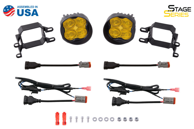 Diode Dynamics SS3 LED Pod Max Type B Kit - Yellow SAE Fog