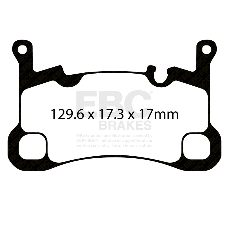 EBC 2018+ Porsche Cayenne (3rd Gen) 3.0L Turbo Yellowstuff Rear Brake Pads