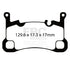 EBC 2018+ Porsche Cayenne (3rd Gen) 3.0L Turbo Yellowstuff Rear Brake Pads