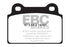 EBC 08-16 Mitsubishi Lancer Evo 10 2.0 Turbo (1 piece rotor) Redstuff Rear Brake Pads