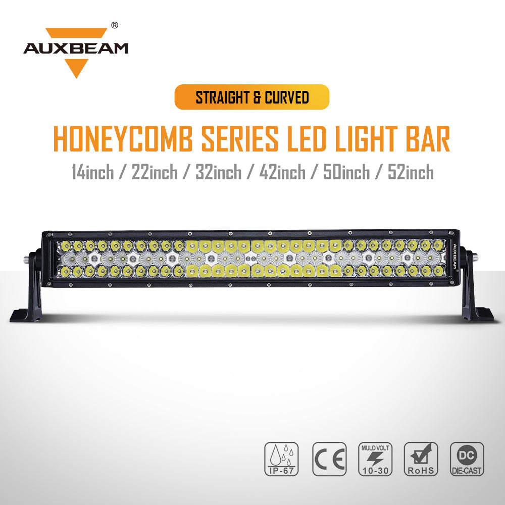 HONEYCOMB SERIES STRAIGHT/CURVED COMBO TRIPLE-ROW LED LIGHT BAR