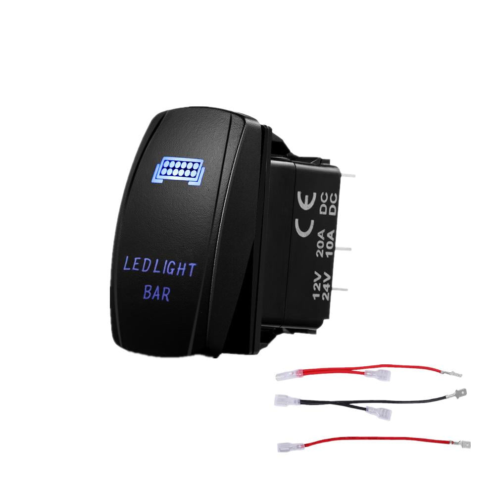 5Pin Laser On/Off switches 20A/12V 10A/24V Switch with Jumper Wires Set for Cars,Trucks,RVs