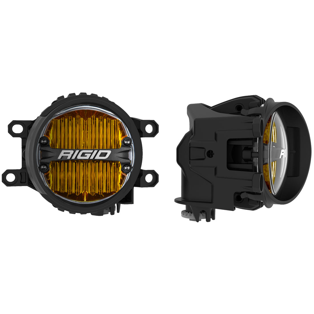 Rigid Industries Toyota Fog Mount Kit For 10-20 Tundra/4Runner 16-20 Tacoma With 1 Set 360-Series 4.0 Inch SAE Yellow Lights RIGID Industries 37117