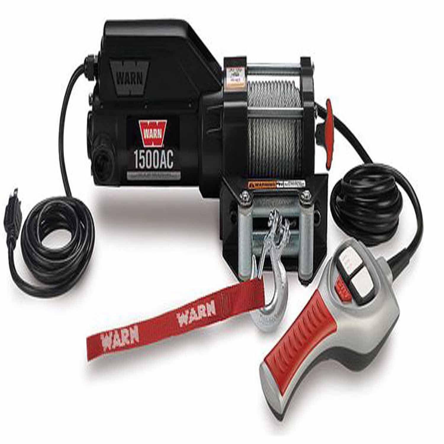 Warn 85330 Portable Utility Winch 1500 LB Cap 43 Ft Wire Rope