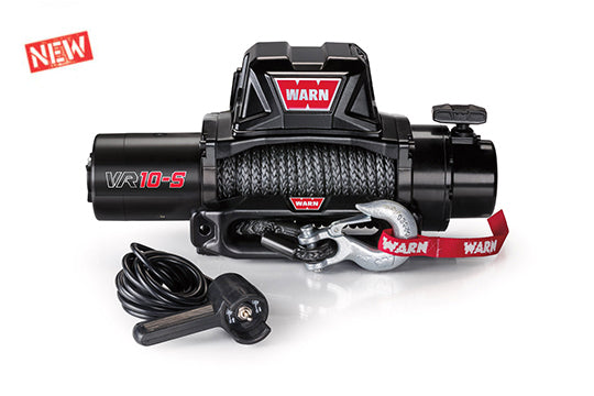 Warn 96815 Vehicle Mounted Vehicle Recovery Winch 12 Volt 10000 LB Cap 90 Ft Synthetic Rope