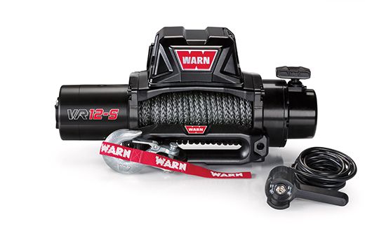 Warn 97035 Vehicle Mounted Vehicle Recovery Winch 12 Volt 12000 LB Cap 90 Ft Synthetic Rope