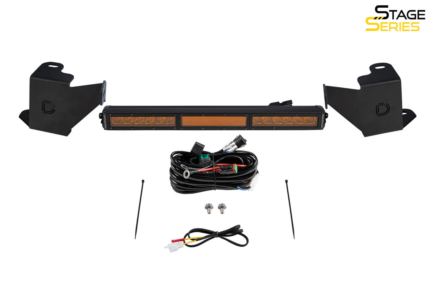 Stealth Bumper Light Bar Kit for 2022 Toyota Tundra Amber Combo Diode Dymanics